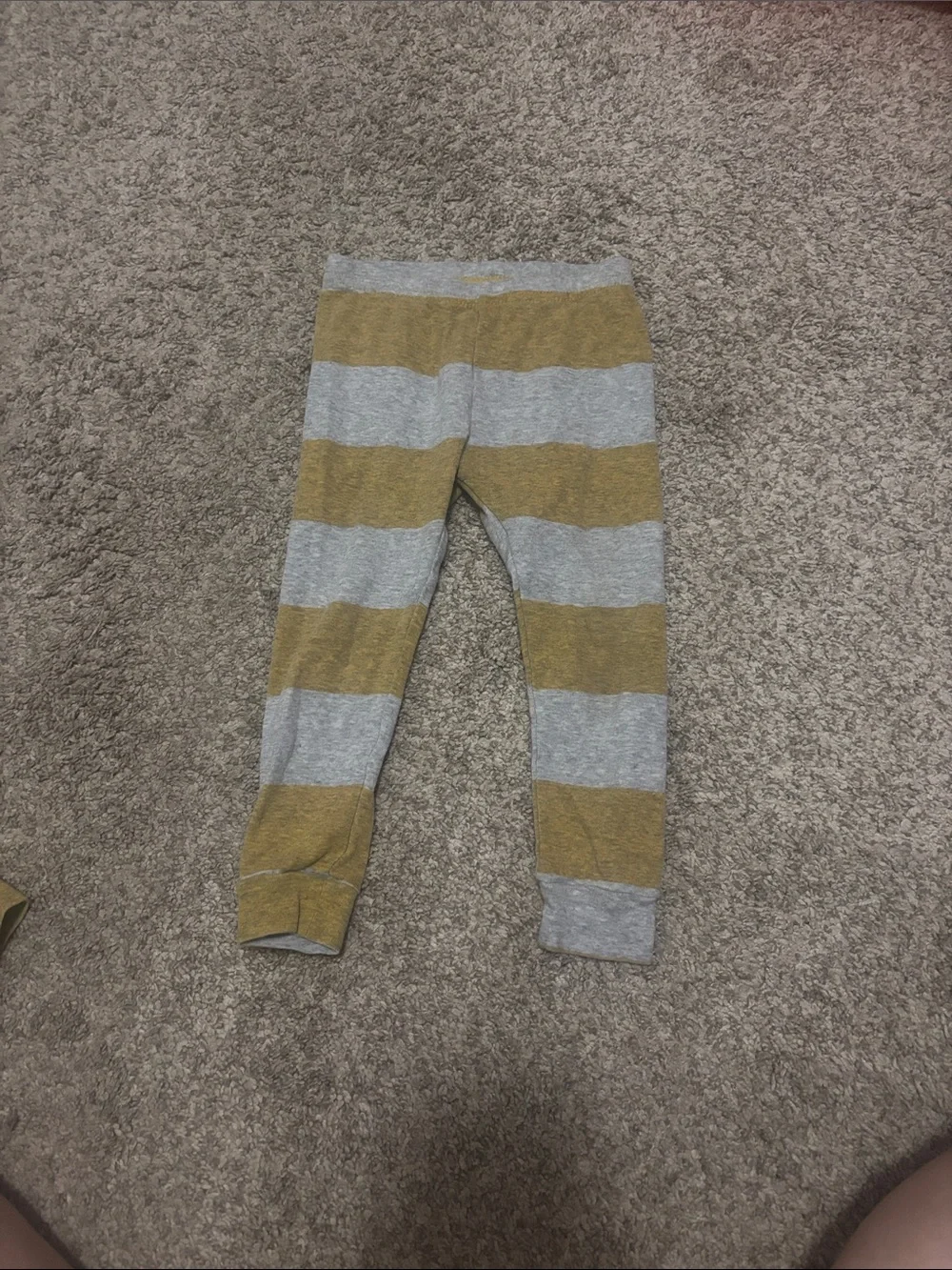 Carter's Gray and Mustard Striped Crocodile Pajama Set